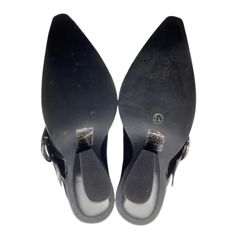 Jeffrey Campbell Suede Patent Leather Booties Women’s Size 7.5 in Black